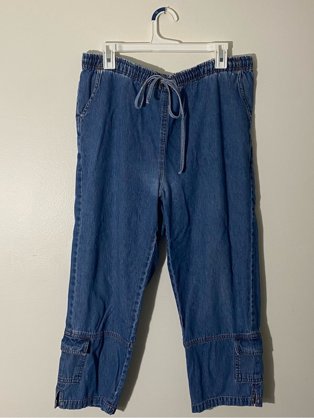 Women’s North Style Cropped Lightweight Denim Pants Size M Medium 100% Cotton